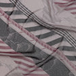 Plum, Black and Lavender Clouds and Stripes Silk Chiffon