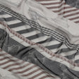 Black, Brown and Gray Clouds and Stripes Silk Chiffon