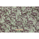 Chocolate and Mint Flowers in the Sky Silk Chiffon