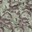 Chocolate and Mint Flowers in the Sky Silk Chiffon