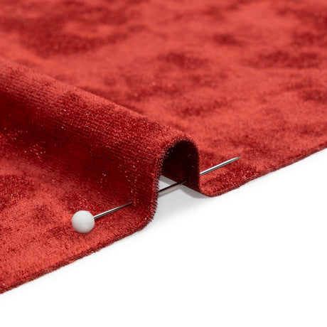 Crushed Velour - Brick Red - Auguste Collection