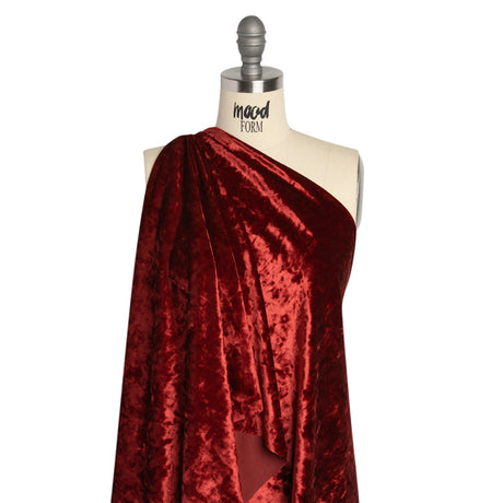 Crushed Velour - Brick Red - Auguste Collection
