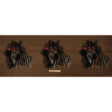 Brown, Black and Hot Pink Zebras Metallic Brocade Panel