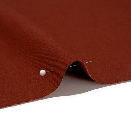 Carbon Brushed Stretch Khaki Twill - Dark Red - Averill Collection