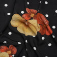 Viscose Crepe Print - Black and Red Floral and Polka Dots - Mood Exclusive Treasures Renewed