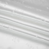 Luminous White Dainty Roses Polyester Jacquard