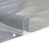Chiffon-Like Silk Voile - Pale Yellow and Navy Iridescent - Adelaide Collection