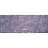 Purple, Black and Metallic Gold Matryoshka Doll Garden Crinkled Silk Chiffon
