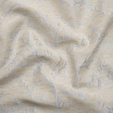 Luminous Baby Blue and Heathered Beige Winter Trees Lightweight Polyester and Linen Brocade