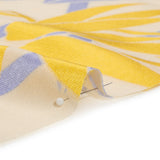 Yellow, Periwinkle and Beige Bamboo Lattice Lightweight Polyester and Viscose Luxury Brocade