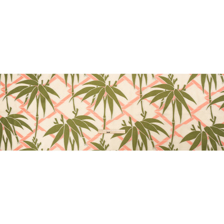 Olive, Peachy Pink and Beige Bamboo Lattice Lightweight Polyester and Viscose Luxury Brocade