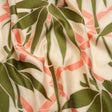 Olive, Peachy Pink and Beige Bamboo Lattice Lightweight Polyester and Viscose Luxury Brocade