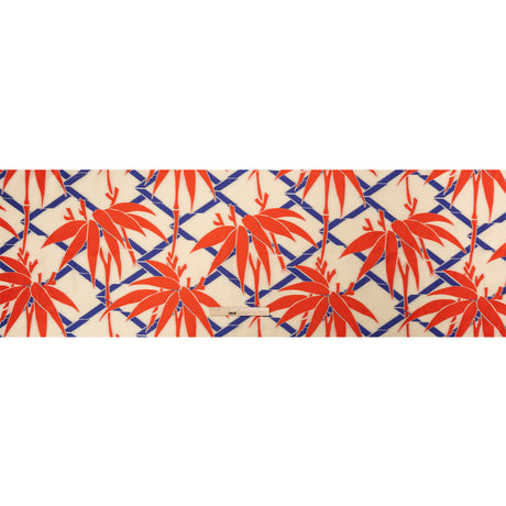 Red, Blue and Beige Bamboo Lattice Lightweight Polyester and Viscose Luxury Brocade