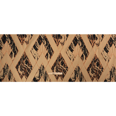 Metallic Copper, Beige and Black Diamond Dreams Luxury Brocade