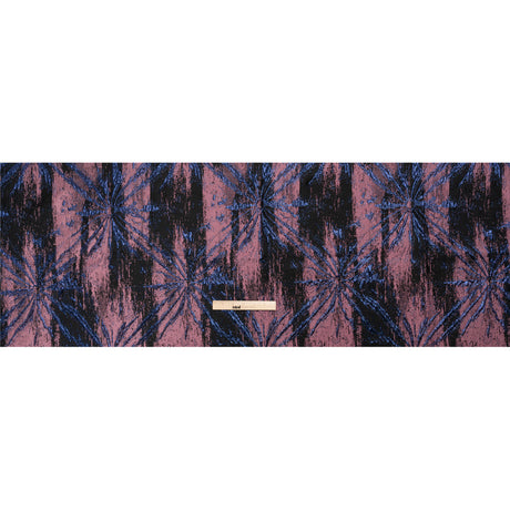 Metallic Midnight, Dark Mauve and Black Exploding Flowers and Brushstrokes Luxury Brocade