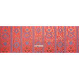 Metallic Copper, Neon Pink and Periwinkle Inkblot Stripes Luxury Brocade