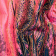 Metallic Gold, Hot Pink and Dark Teal Organic Abstractions Luxury Brocade