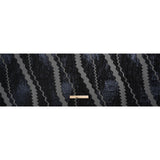 Metallic Midnight and Black Drifting Rifts Crinkled Luxury Burnout Brocade