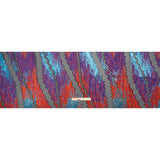 Metallic Turquoise, Brick and Purple Drifting Rifts Crinkled Luxury Burnout Brocade