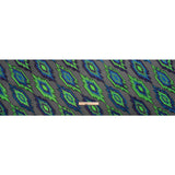 Metallic Blue, Purple and Lime Exploding Stars Ribbed Luxury Burnout Brocade