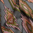 Metallic Copper, Mauve and Olive Exploding Stars Ribbed Luxury Burnout Brocade