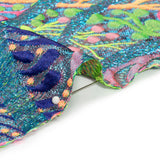 Metallic Blue, Pink and Green Organic Flow Luxury Brocade