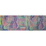Metallic Blue, Pink and Green Organic Flow Luxury Brocade