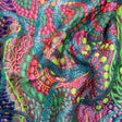 Metallic Blue, Pink and Green Organic Flow Luxury Brocade
