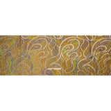 Metallic Gold, Yellow and Periwinkle Organic Flow Luxury Brocade