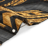 Metallic Gold and Black Geometric Pathways Luxury Burnout Brocade