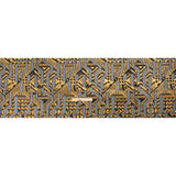 Metallic Gold and Black Geometric Pathways Luxury Burnout Brocade