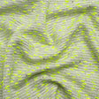 Chenille Woven with Sequins and Eyelash Fringe - White, Neon Yellow and Metallic Silver