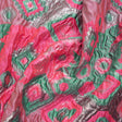 Metallic Silver, Hot Pink and Sea Green Diamond Skies Luxury Brocade