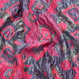 Metallic Silver, Hot Pink and Lavender Diamond Skies Luxury Brocade