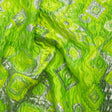 Metallic Silver and Lime Green Diamond Skies Luxury Brocade