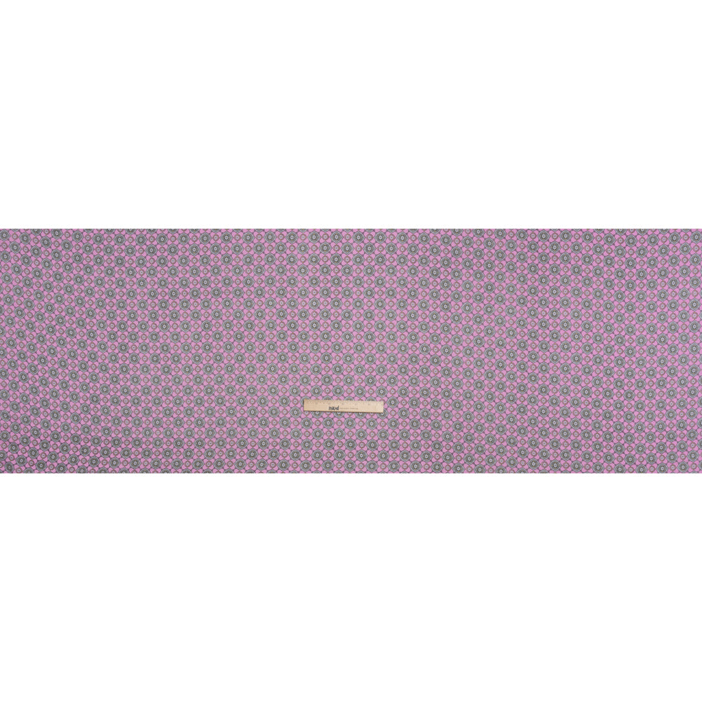 Rayon Batiste - Lavender and Gray Floral Charms