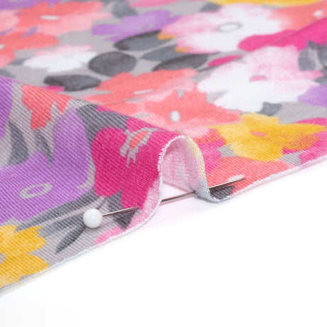 Stretch Rayon Jersey - Pink, Purple and Yellow Floral