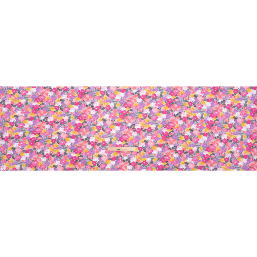 Stretch Rayon Jersey - Pink, Purple and Yellow Floral