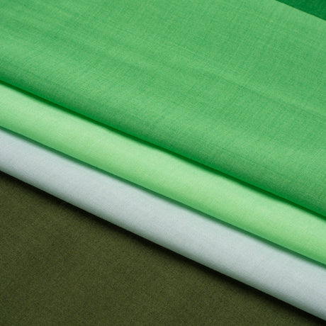 Rayon Batiste - Green Wide Stripes