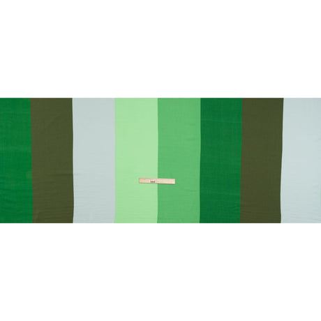 Rayon Batiste - Green Wide Stripes