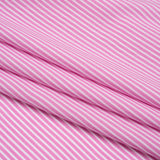 Cotton and Rayon Shirting - Rosebloom Pink and White Candy Stripes