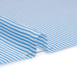 Cotton and Rayon Shirting - Blue and White Candy Stripes