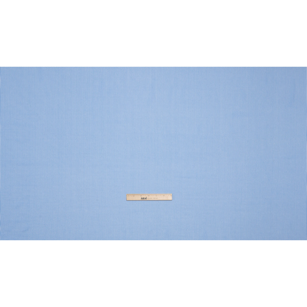 Cotton and Rayon Shirting - Blue and White Candy Stripes
