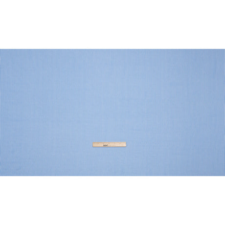 Cotton and Rayon Shirting - Blue and White Candy Stripes
