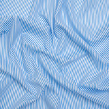 Cotton and Rayon Shirting - Blue and White Candy Stripes