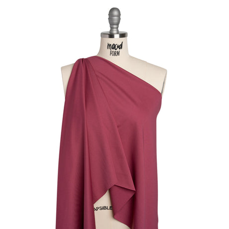 Polyester Interlock Knit - Mulberry