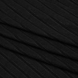Stretch Polyester 3x10 Rib Knit - Caviar Black