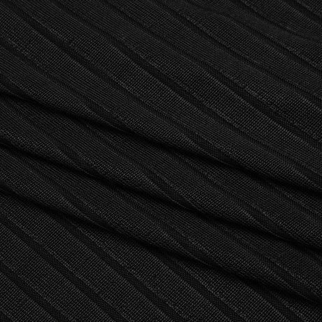 Stretch Polyester 3x10 Rib Knit - Caviar Black