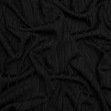 Stretch Polyester 3x10 Rib Knit - Caviar Black