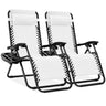 Best Choice Products Set of 2 Zero Gravity Lounge Chair Recliners for Patio, Pool w/ Cup Holder Tray